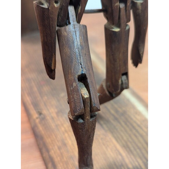 Early Antique Dancing Dan Wood Carved Folk Art Southern Pine - Picture 5 of 9